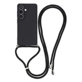 Samsung Galaxy A57 5G-foder med fiberforing og crossbody-rem - sort