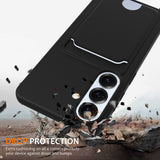 Samsung Galaxy S26 TPU Case med kortholder og Crossbody Lanyard - sort