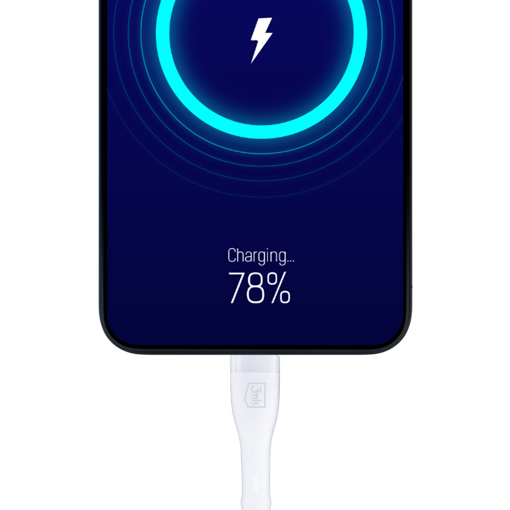 3mk Rayo Charger 20W PD3.0 PPS USB-C Wall Charger + USB-C / USB-C 3A 60W Cable - White