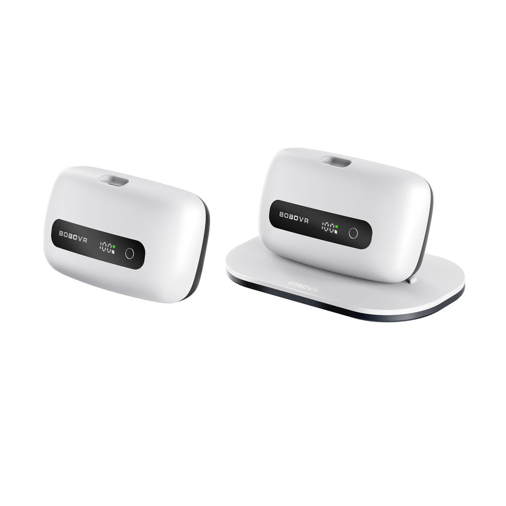 BoboVR BM60-2 6500 mAh Battery for BoboVR M3 Pro+ and BoboVR M3 2 pcs. with Charging Station - White