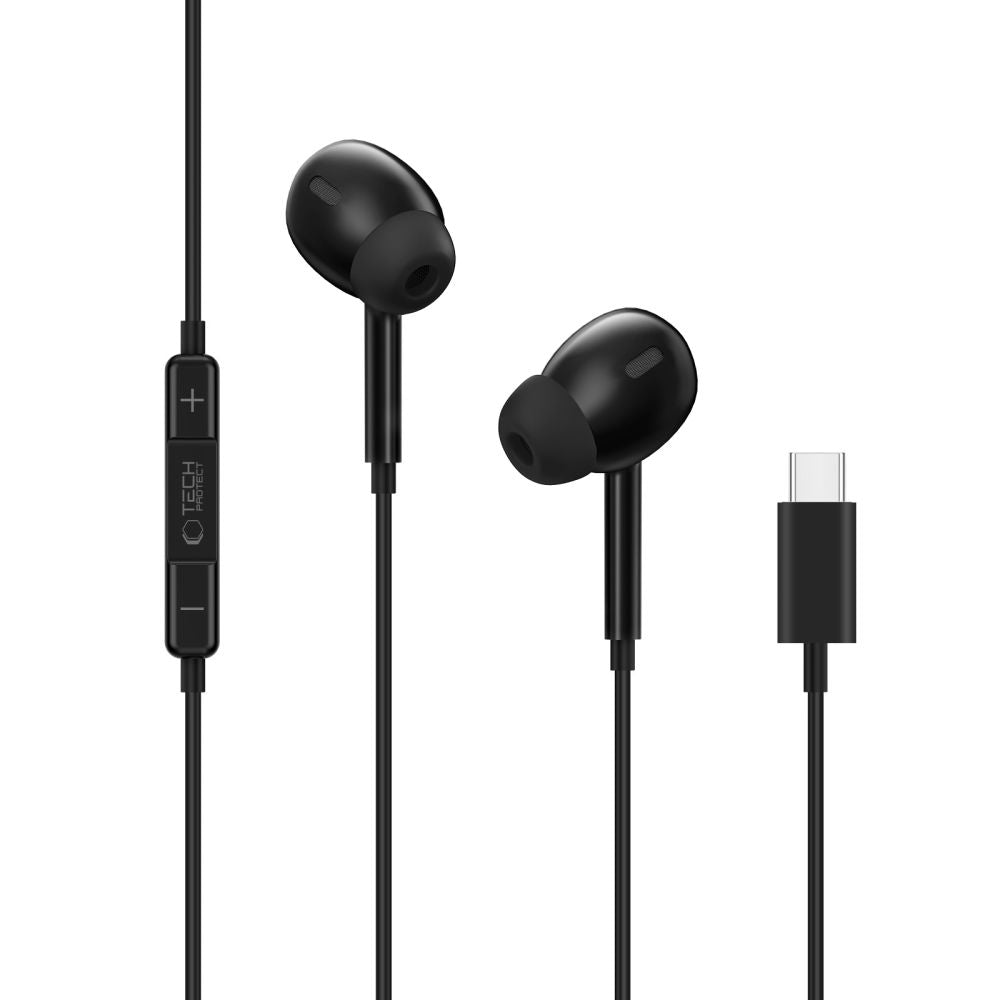 Tech-Protect Ultraboost Core G3 USB-C Wired Headphones - Black