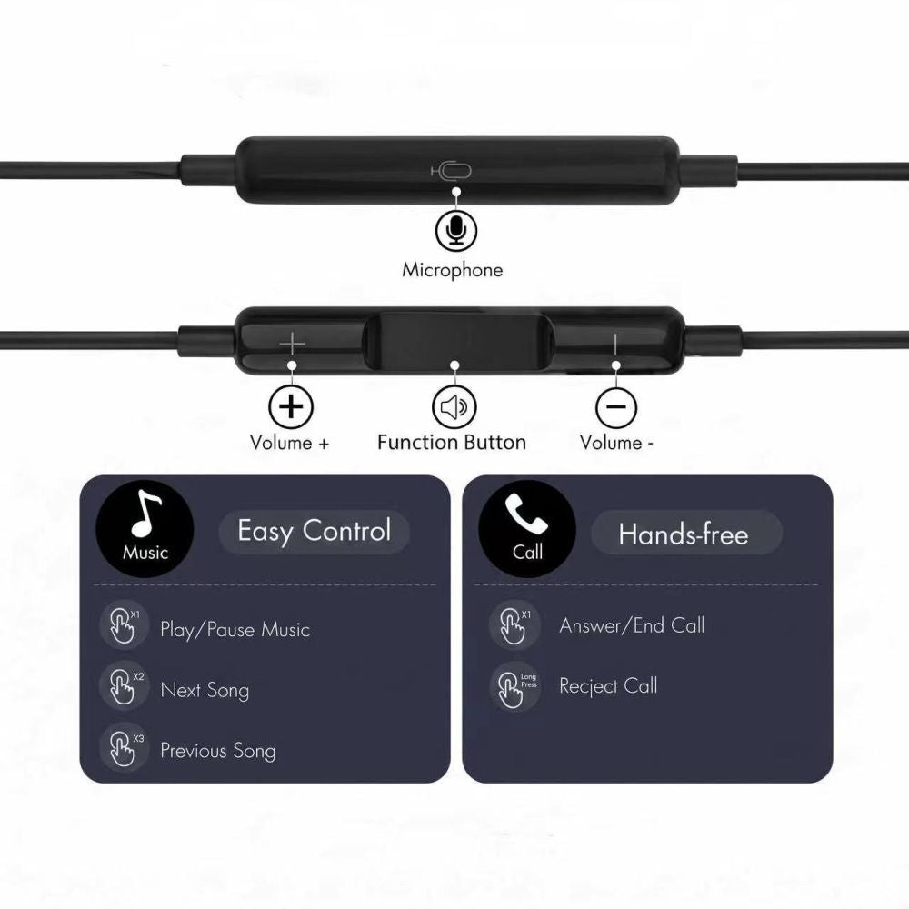Tech-Protect Ultraboost Core G3 USB-C Wired Headphones - Black