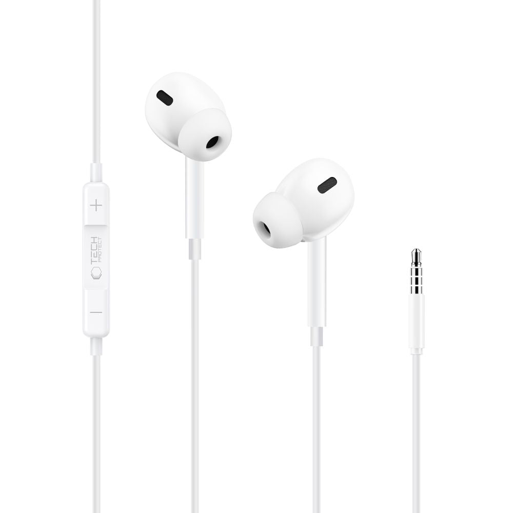 Tech-Protect Ultraboost Core G3 Mini Jack Wired Headphones - White