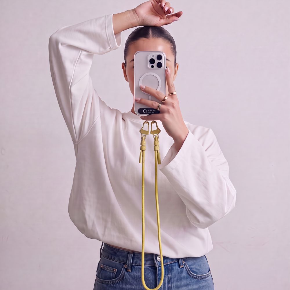 Tech-Protect C5SD Rope CrossBody Phone Lanyard - Yellow