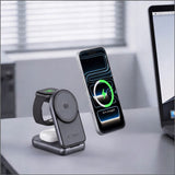 Tech-Protect A53 3in1 MagSafe 25W QI2.2 Wireless Charger - Dark Gray