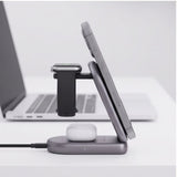 Tech-Protect A53 3in1 MagSafe 25W QI2.2 Wireless Charger - Dark Gray