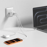 Tech-Protect NCA100W-GaN 3-Port PD 3.2 100W / QC3.0 Wall Charger - White