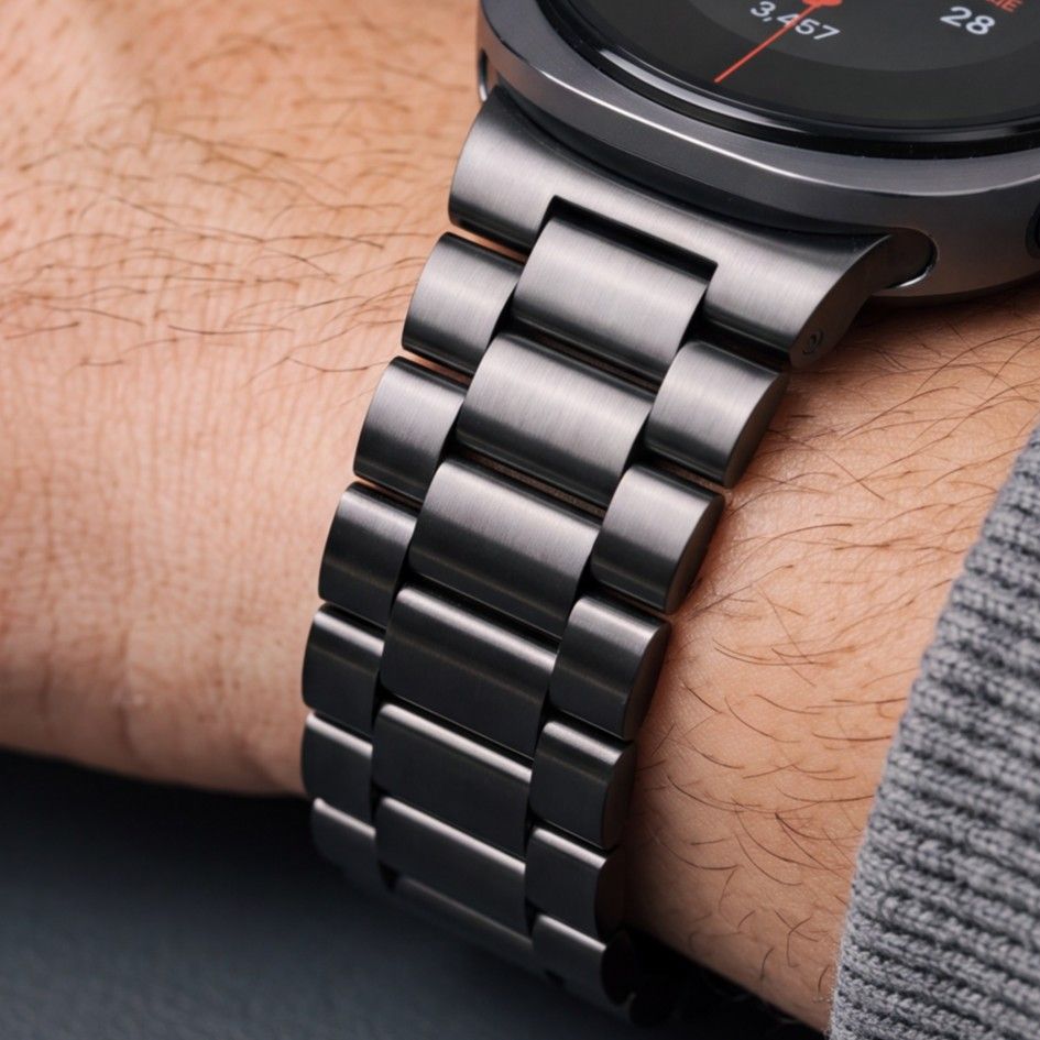 Tech-Protect Stainless Steel Bracelet for Samsung Galaxy Watch 40/44/46 mm - Black