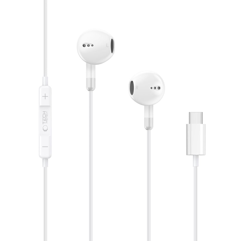 Tech-Protect Ultraboost Core G4 USB-C Wired Headphones - White
