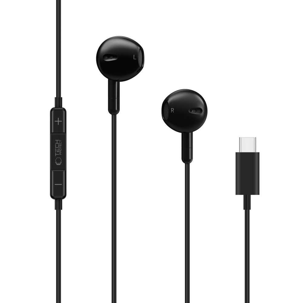 Tech-Protect Ultraboost Core G4 USB-C Wired Headphones - Black