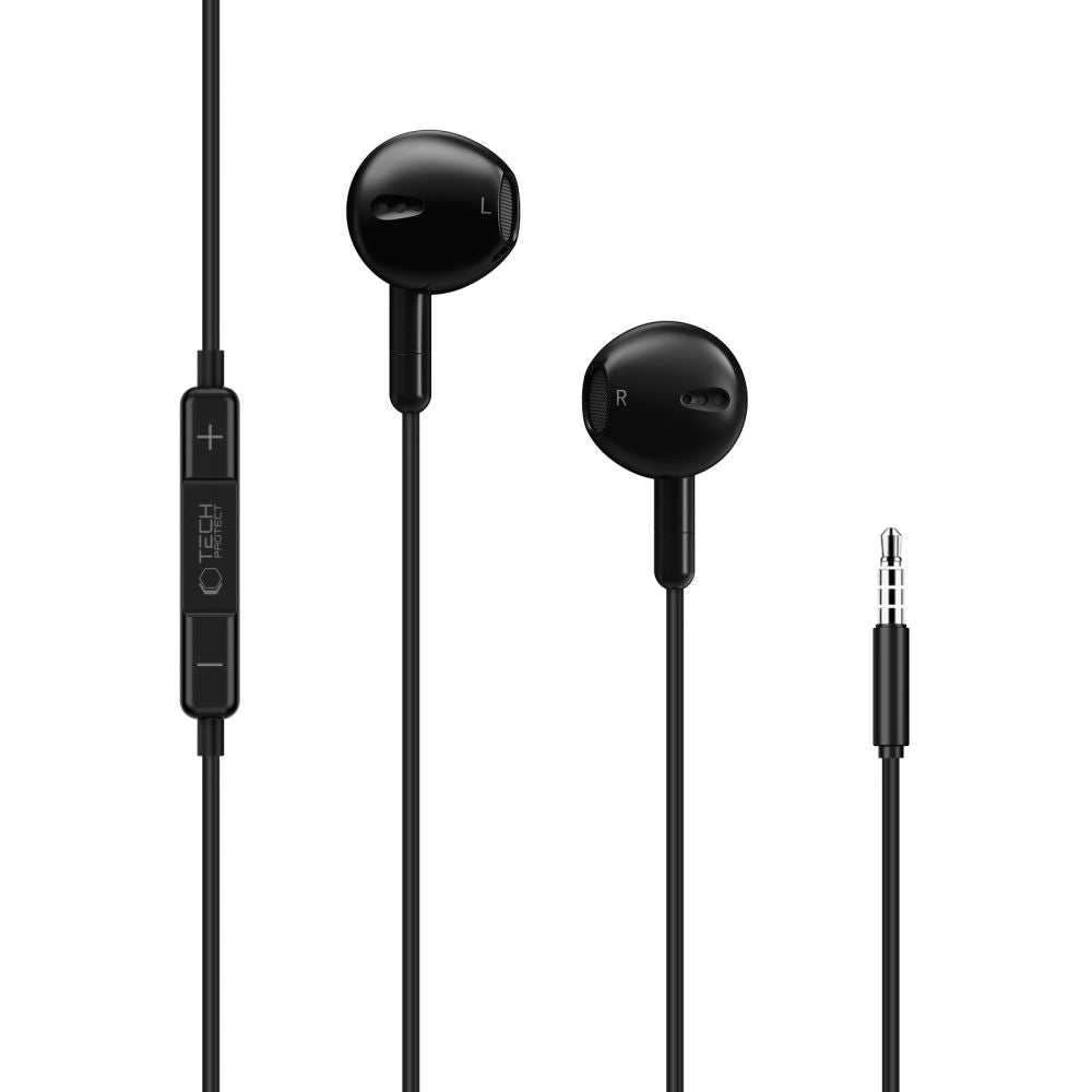 Tech-Protect Ultraboost Core G4 Mini Jack Wired Headphones - Black