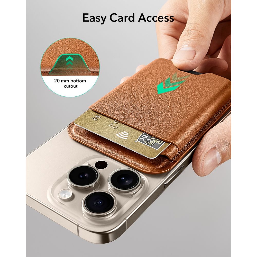 ESR Classic Magnetic Wallet MagSafe for Phone - Brown