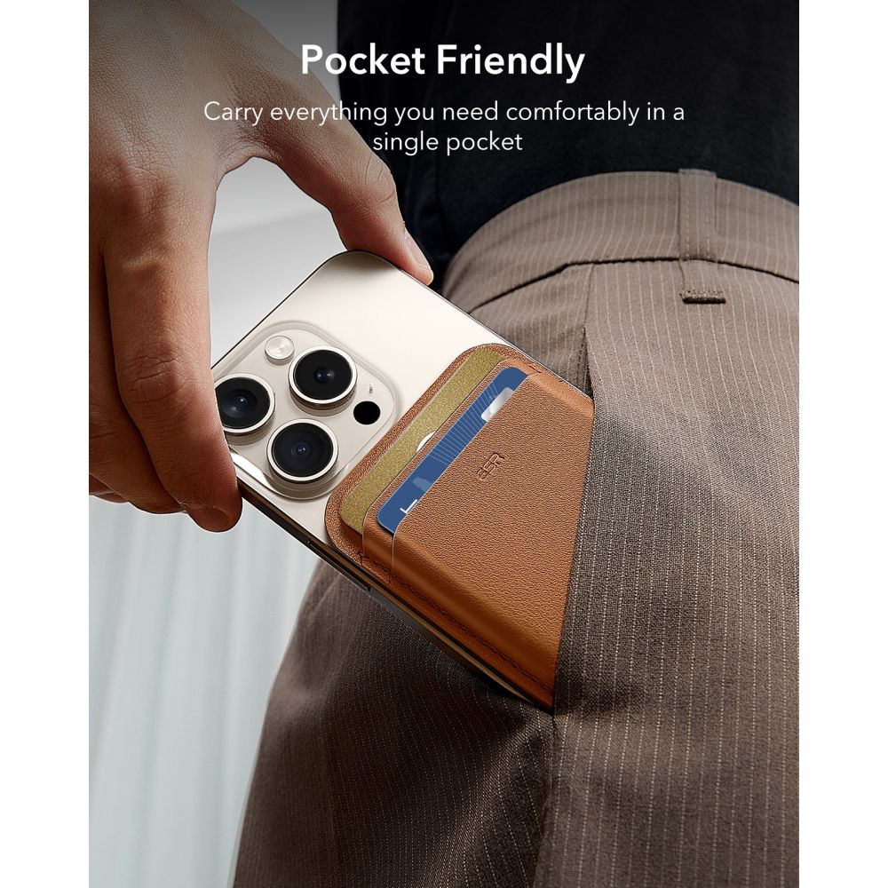 ESR Classic Magnetic Wallet MagSafe for Phone - Brown