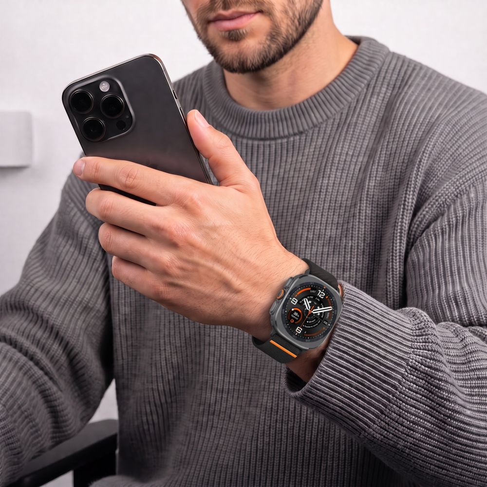 Tech-Protect Nylon Clasp for Samsung Galaxy Watch Ultra 47mm - Black