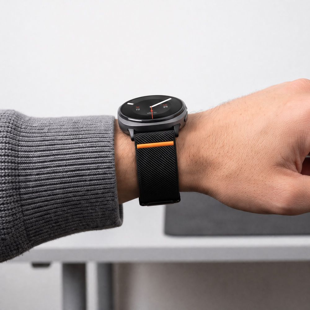 Tech-Protect Nylon Clasp Strap for Samsung Galaxy Watch 40/44/46 mm - Black