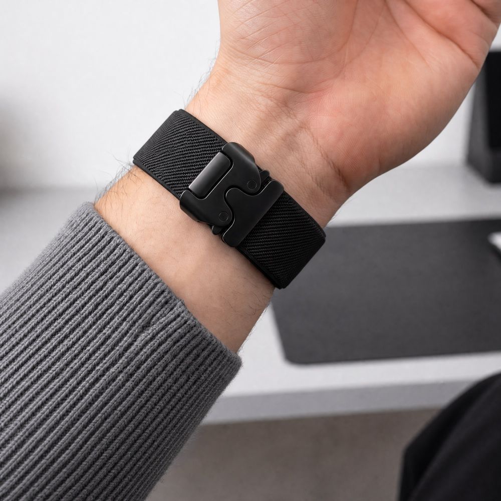 Tech-Protect Nylon Clasp Strap for Samsung Galaxy Watch 40/44/46 mm - Black