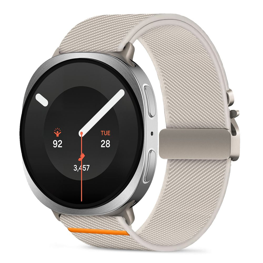 Tech-Protect Nylon Clasp Strap for Samsung Galaxy Watch 40/44/46 mm - Beige