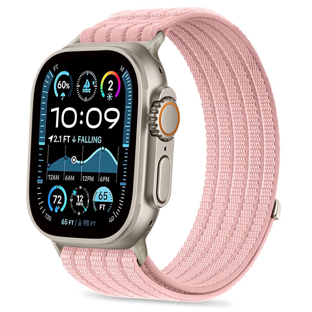 Tech-Protect Nylon Sport Band for Apple Watch 44/45/46/49 mm - Light Pink