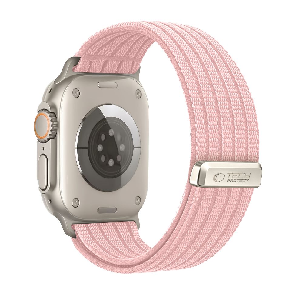 Tech-Protect Nylon Sport Band for Apple Watch 44/45/46/49 mm - Light Pink