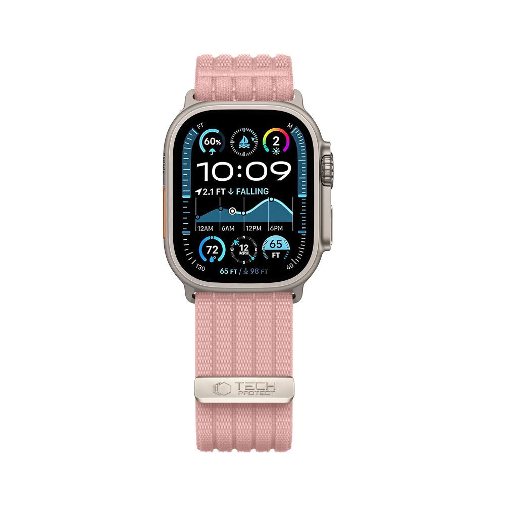 Tech-Protect Nylon Sport Band for Apple Watch 44/45/46/49 mm - Light Pink