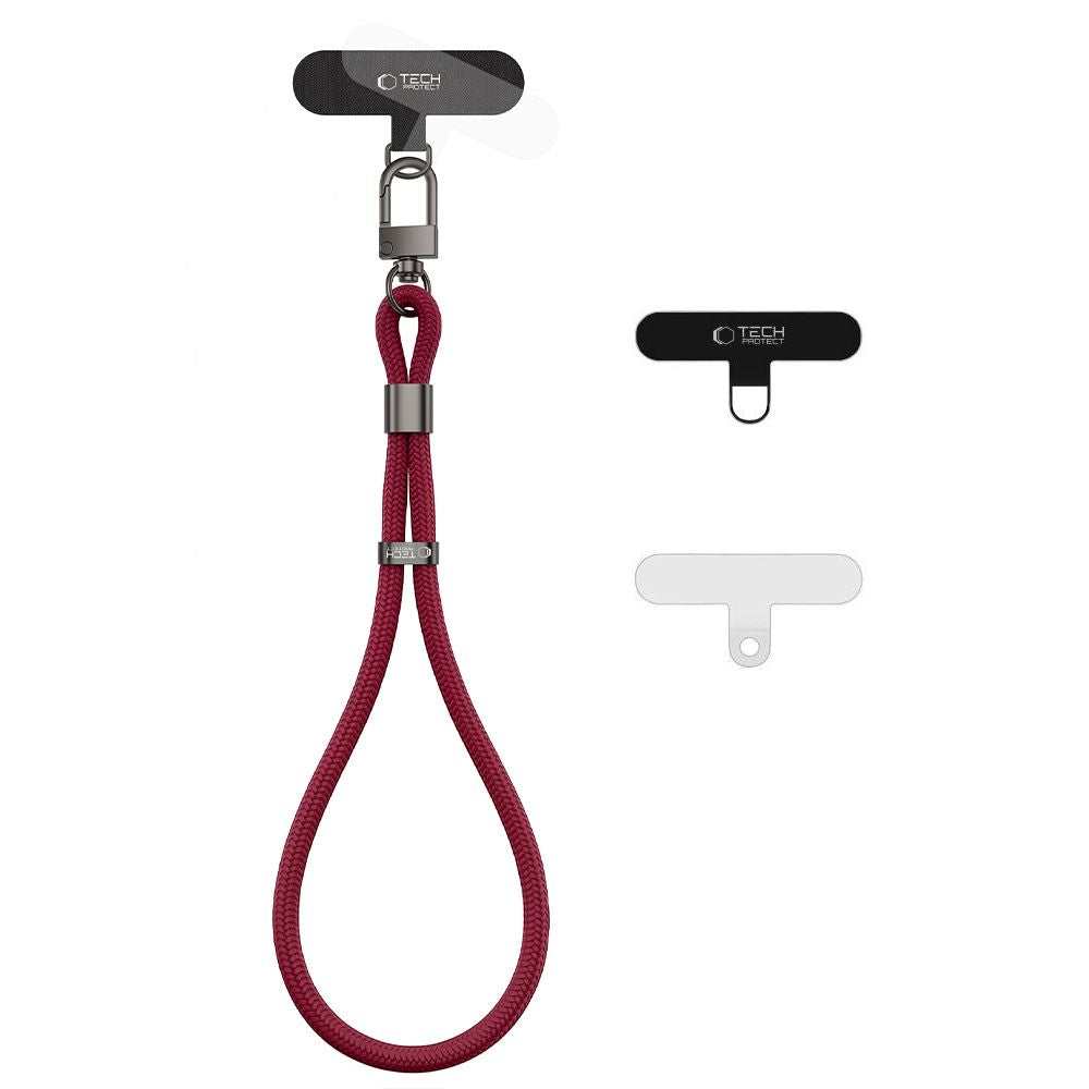 Tech-Protect C11S Rope Wrist Strap for Phone - Burgundy