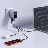 Tech-Protect PowerVision NC100W-GaN 3-Port PD 100W / QC3.0 Wall Charger - Dark Gray