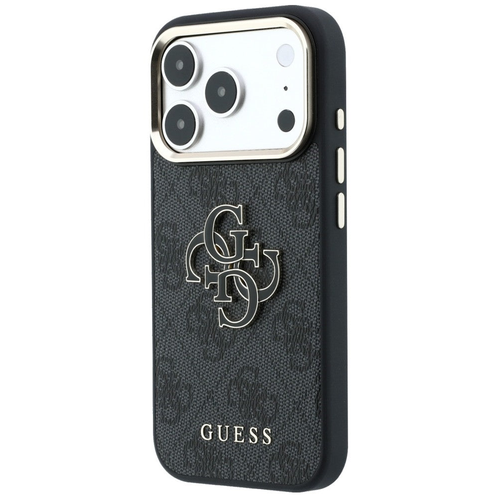 Guess 4G og Big Resin Logo Case til iPhone 17 Pro / 18 Pro - sort
