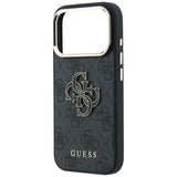 Guess 4G og Big Resin Logo Case til iPhone 17 Pro / 18 Pro - sort