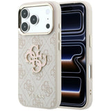 Guess 4G og Big Resin Logo Case til iPhone 17 Pro / 18 Pro - Pink