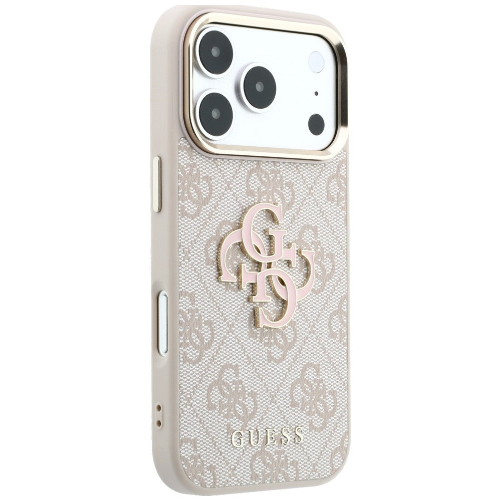 Guess 4G og Big Resin Logo Case til iPhone 17 Pro / 18 Pro - Pink