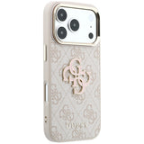 Guess 4G og Big Resin Logo Case til iPhone 17 Pro / 18 Pro - Pink