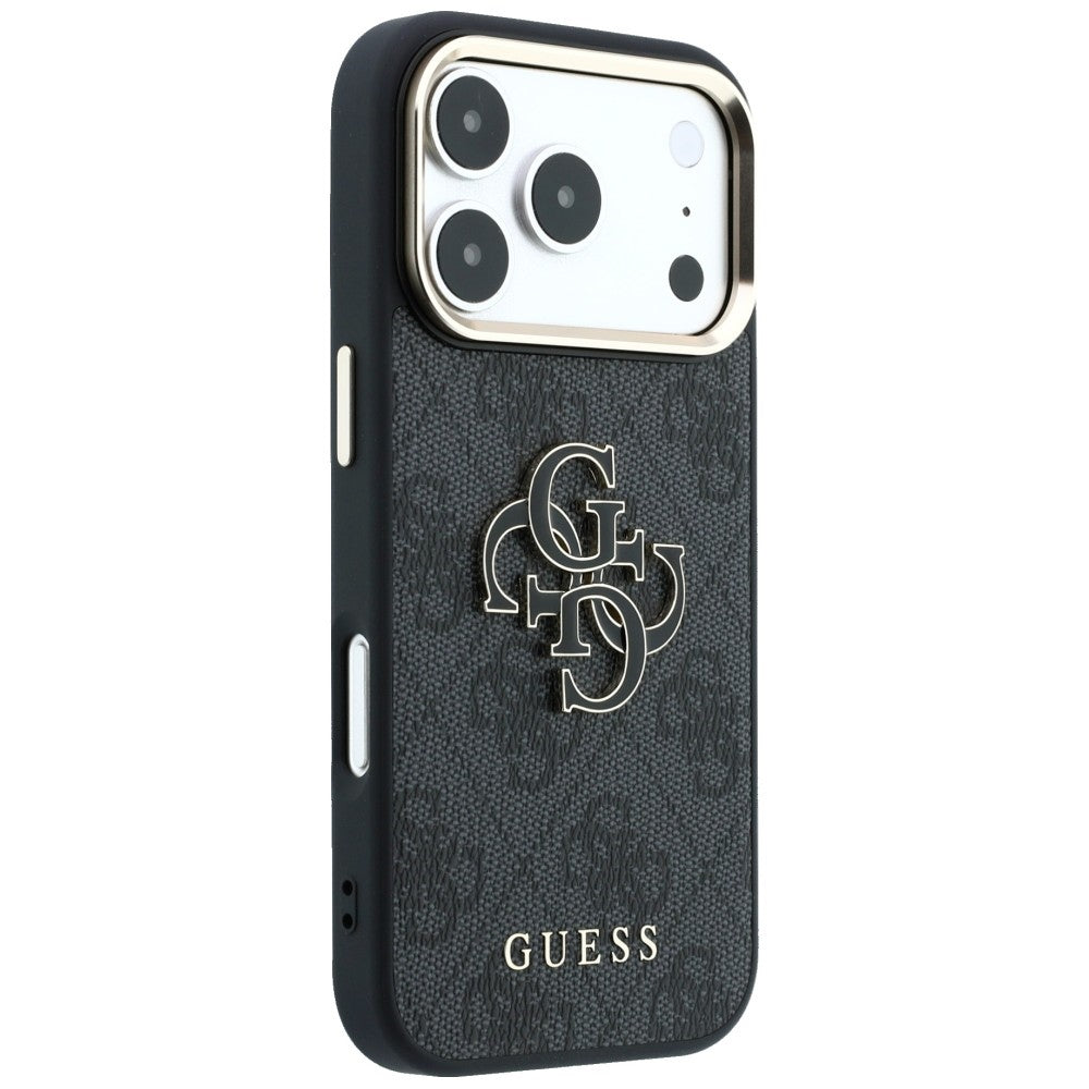 Guess 4G og Big Resin Logo Case til iPhone 17 Pro Max / 18 Pro Max - sort
