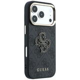Guess 4G og Big Resin Logo Case til iPhone 17 Pro Max / 18 Pro Max - sort