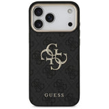 Guess 4G Big 4G Classic Logo Case til iPhone 17 Pro Max / 18 Pro Max - sort og guld