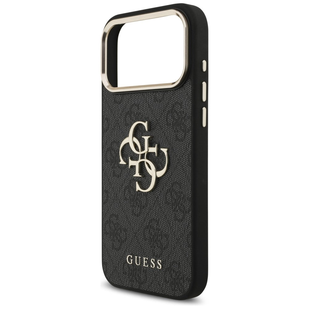 Guess 4G Big 4G Classic Logo Case til iPhone 17 Pro Max / 18 Pro Max - sort og guld