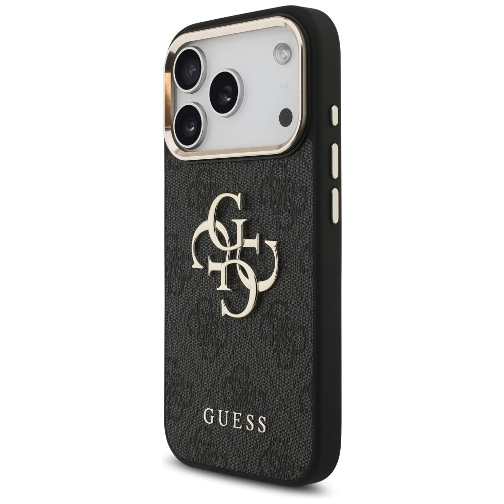Guess 4G Big 4G Classic Logo Case til iPhone 17 Pro / 18 Pro - sort og guld