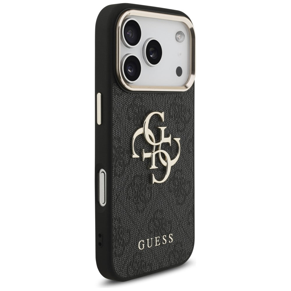 Guess 4G Big 4G Classic Logo Case til iPhone 17 Pro / 18 Pro - sort og guld