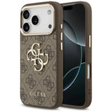 Guess 4G Big 4G Classic Logo Case til iPhone 17 Pro Max / 18 Pro Max - Brunt og guld