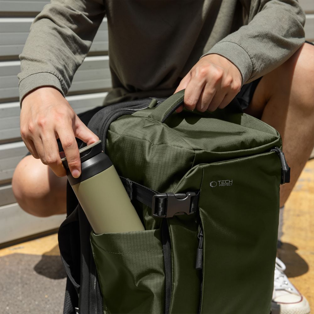 Tech-Protect Defender S70 RYANAIR & WIZZAIR 24L Laptop Backpack - Dark Green