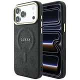 Guess Embossed 4G Classic MagSafe Case til iPhone 17 Pro / 18 Pro - sort