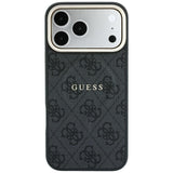 Guess Embossed 4G Classic MagSafe Case til iPhone 17 Pro / 18 Pro - sort