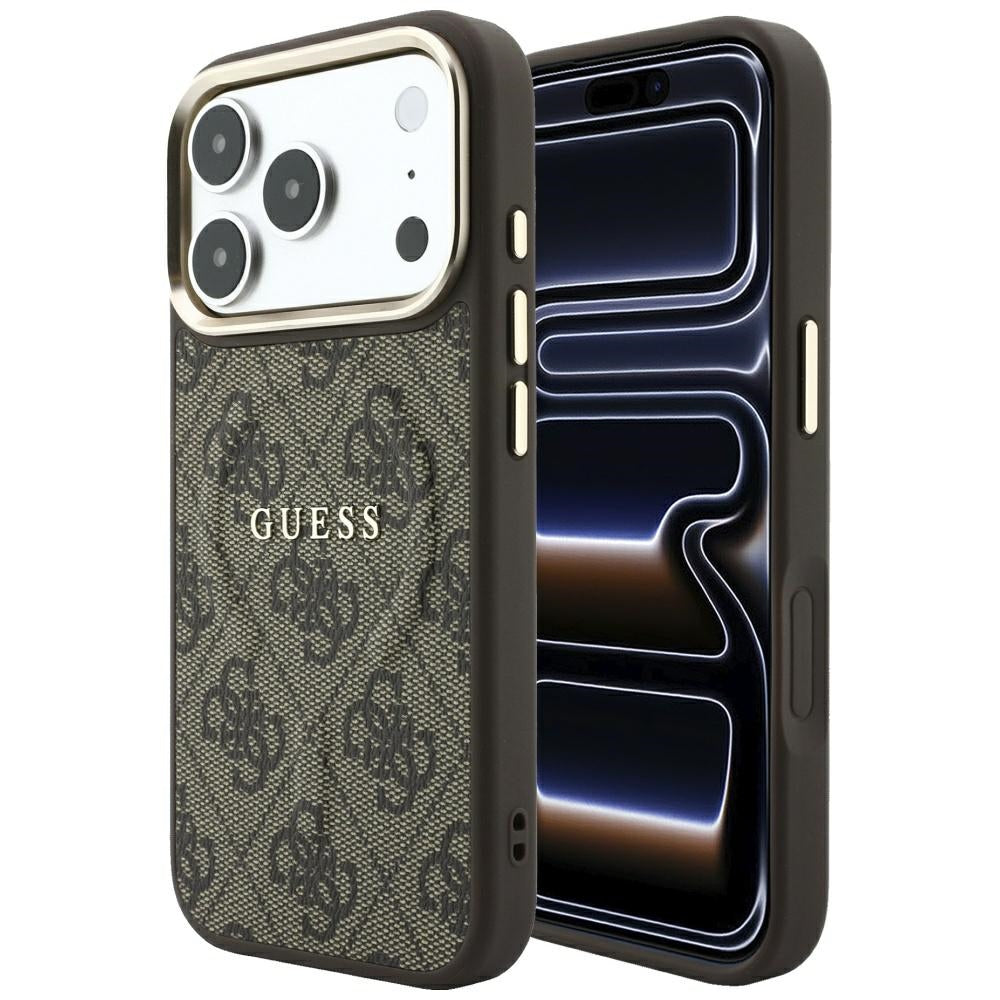 Guess Embossed 4G Classic MagSafe Case til iPhone 17 Pro Max / 18 Pro Max - Brunt