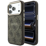 Guess Embossed 4G Classic MagSafe Case til iPhone 17 Pro Max / 18 Pro Max - Brunt