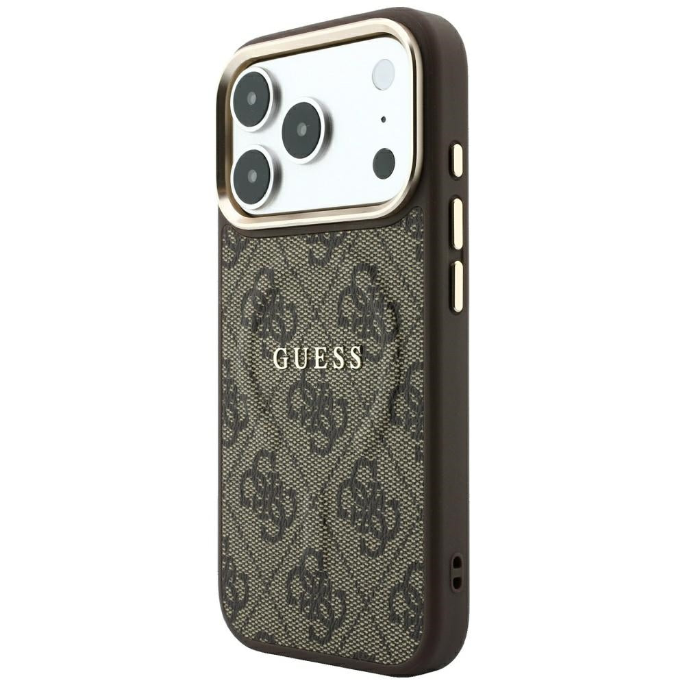 Guess Embossed 4G Classic MagSafe Case til iPhone 17 Pro Max / 18 Pro Max - Brunt