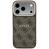 Guess Embossed 4G Classic MagSafe Case til iPhone 17 Pro Max / 18 Pro Max - Brunt