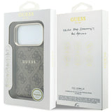 Guess Embossed 4G Classic MagSafe Case til iPhone 17 Pro Max / 18 Pro Max - Brunt