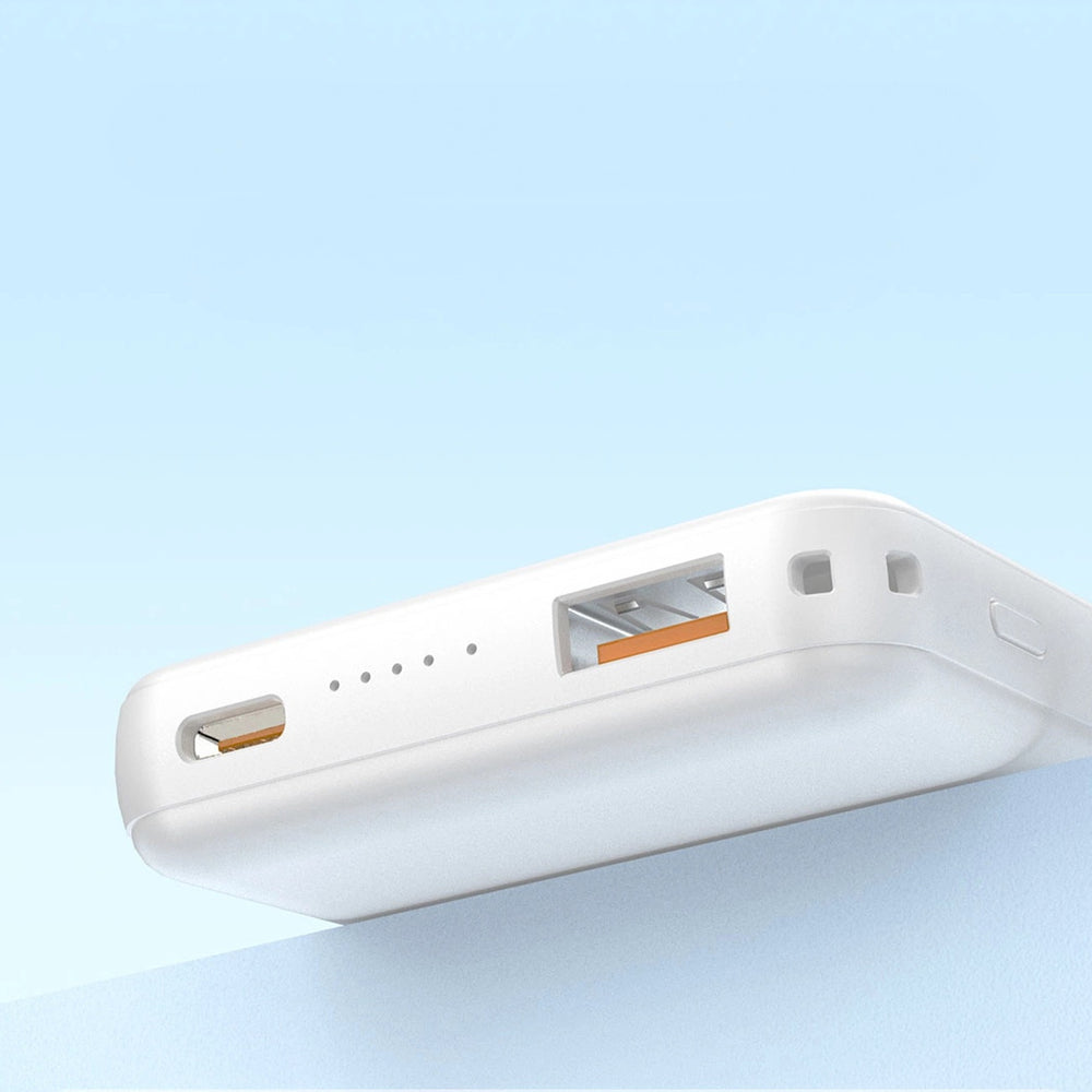 Dudao K14S+ 10000mAh 22.5W Magnetisk Power Bank USB-A + USB-C Kompatibel med MagSafe med Stand - Hvid
