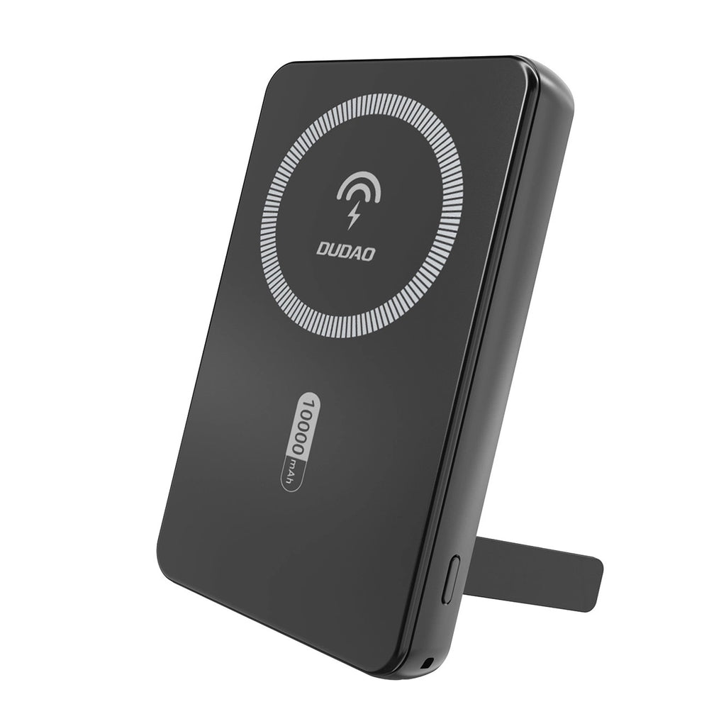 Dudao K14S+ 10000mAh 22.5W Magnetisk Power Bank USB-A + USB-C Kompatibel med MagSafe med Stativ - sort