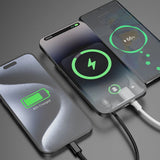 Dudao K14S+ 10000mAh 22.5W Magnetisk Power Bank USB-A + USB-C Kompatibel med MagSafe med Stativ - sort