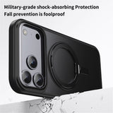 Magnetisk etui med roterende stativ til iPhone 18 Pro / 17 Pro TPU Acryl MagSafe - sort